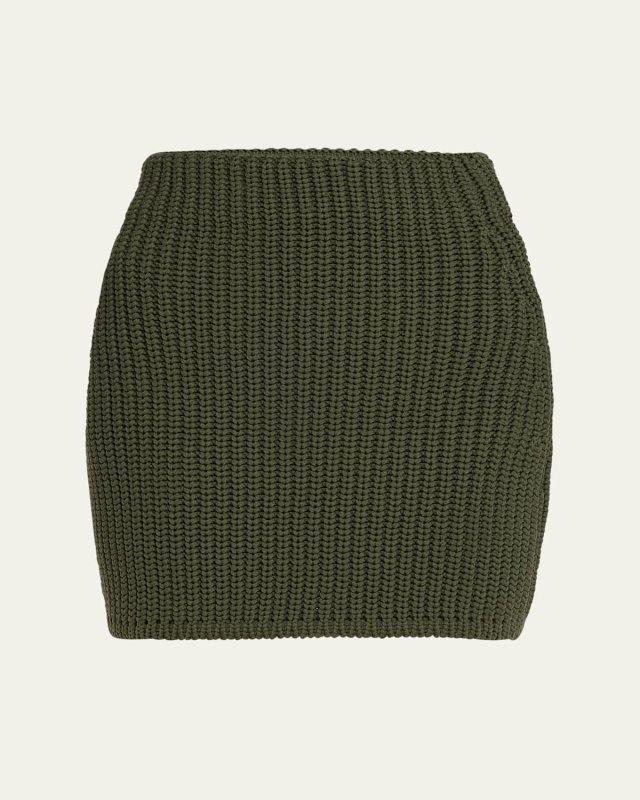 Ribbed Knit Mini Skirt